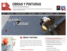 Tablet Screenshot of obrasypinturas.com